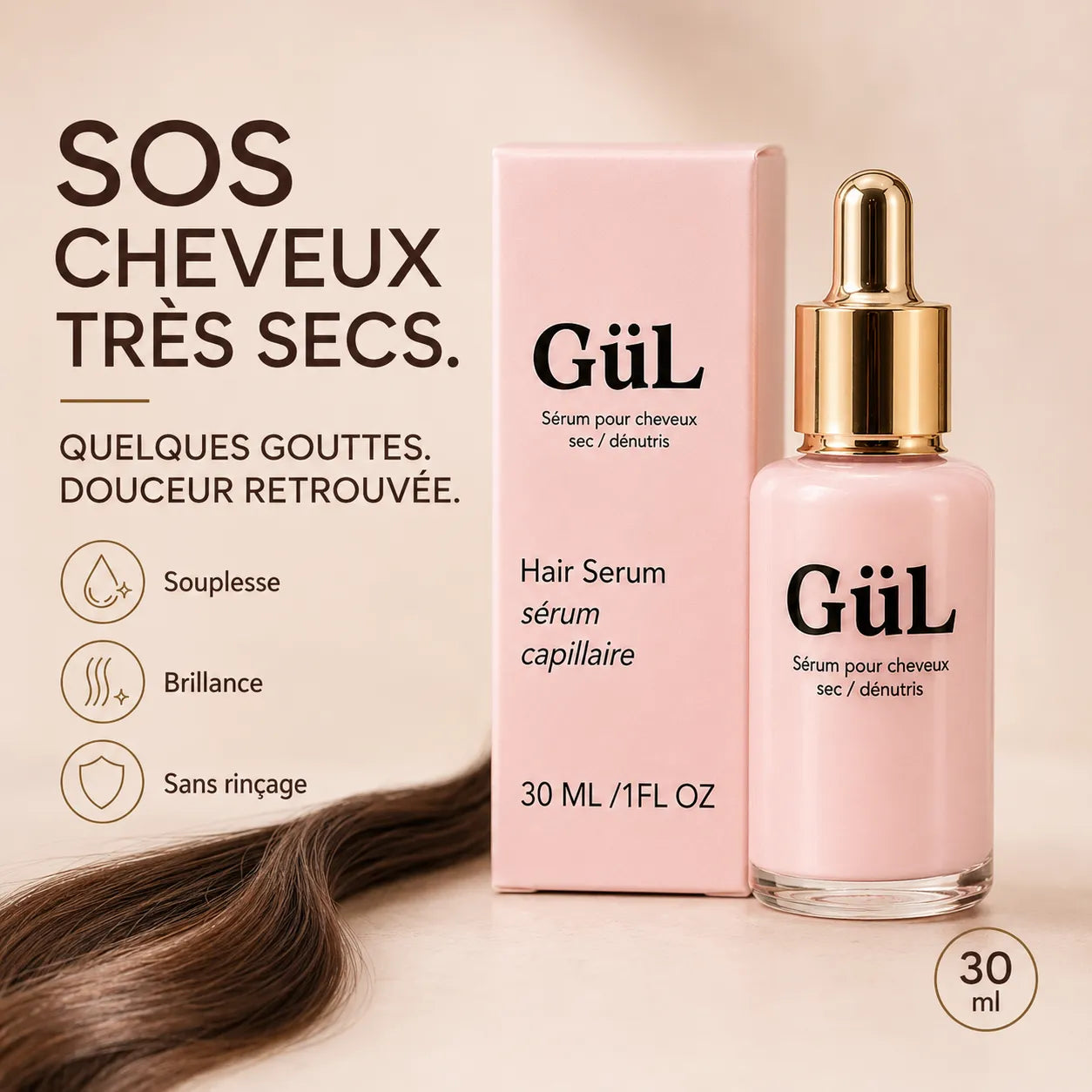 Sérum Réparateur Cheveux Très Secs & Dénutris