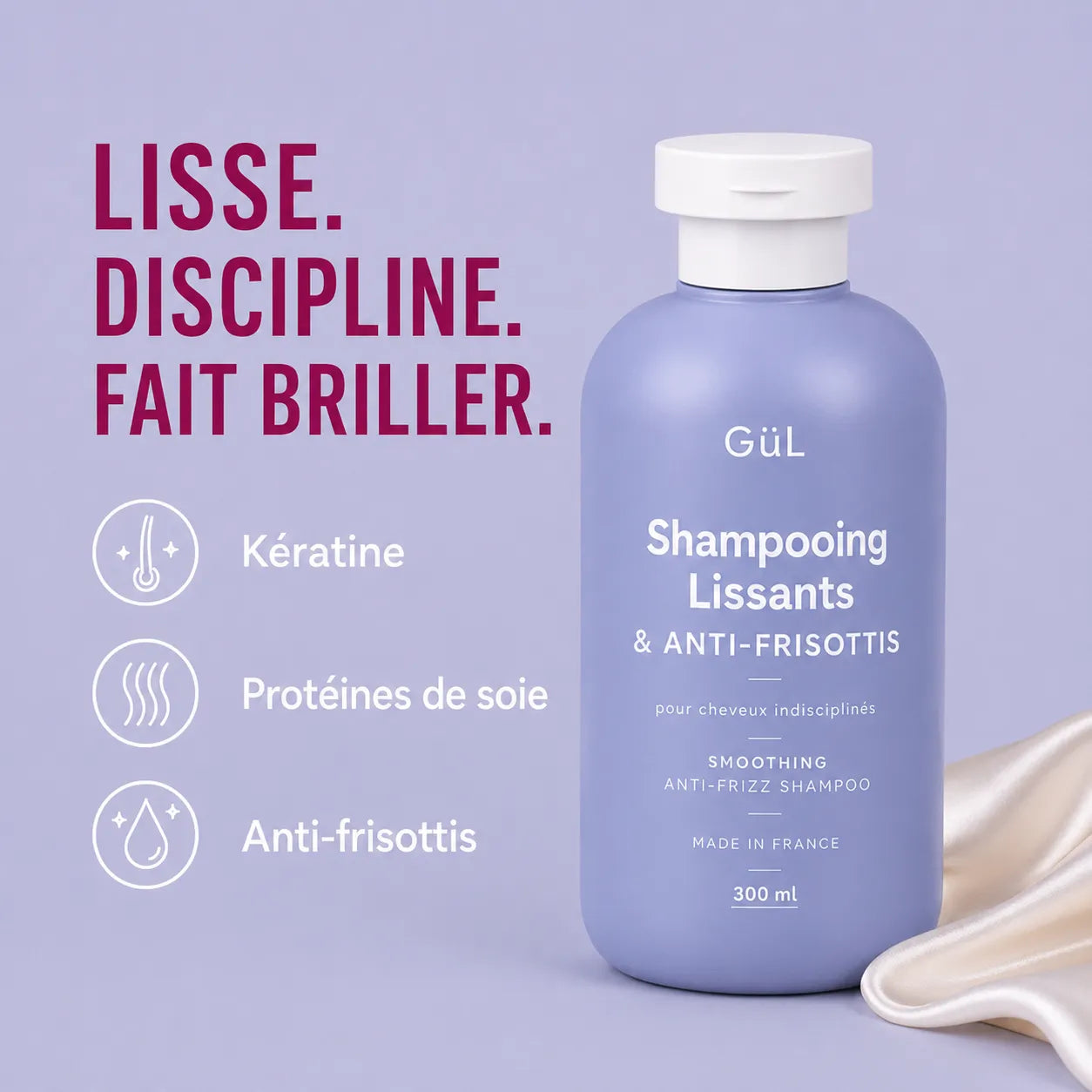 Shampooing Lissant Kératine & Protéines de Soie