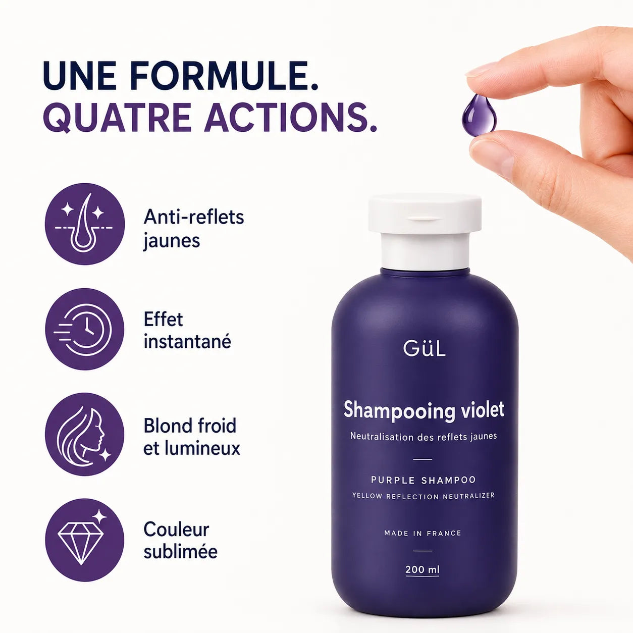 Shampooing Violet Déjaunisseur
