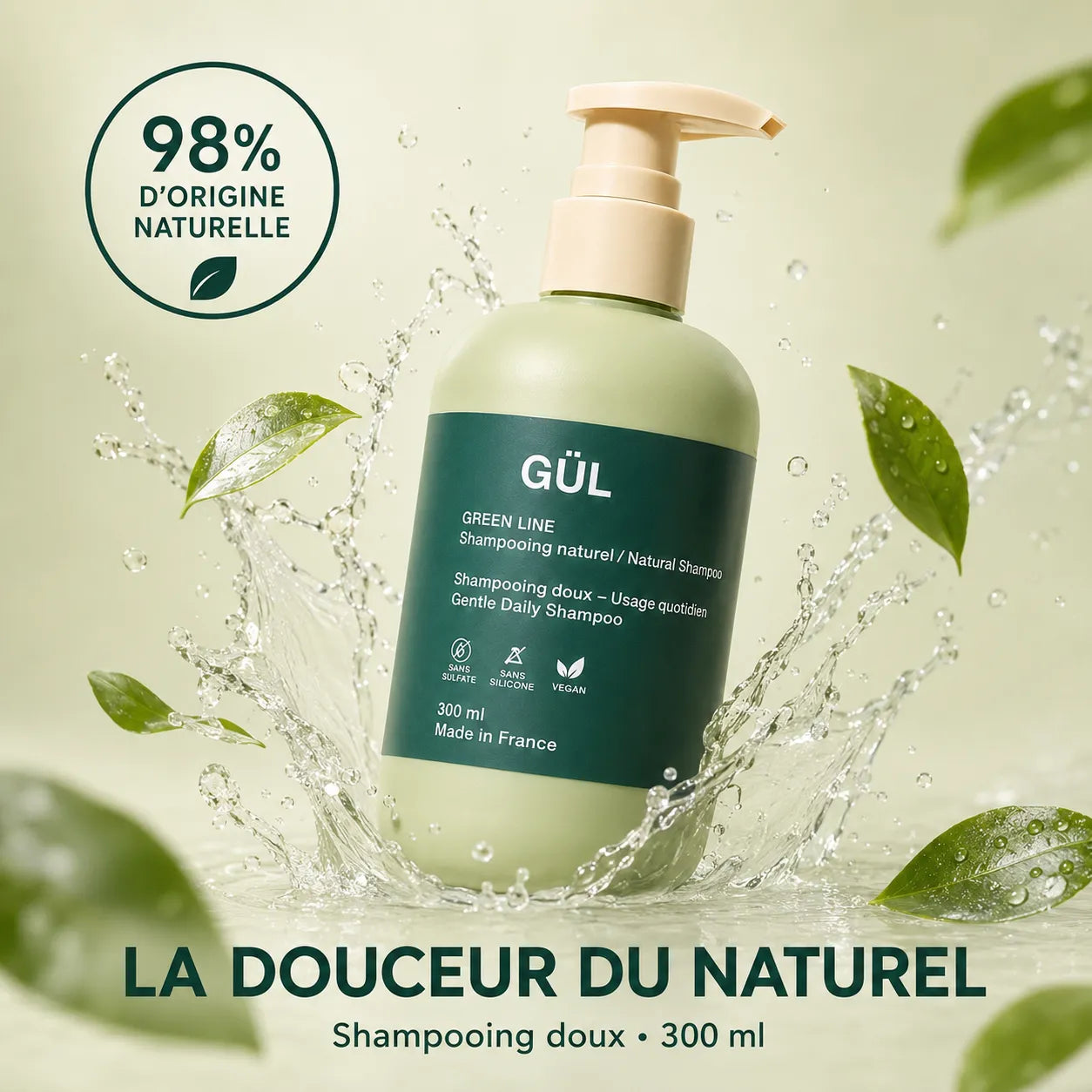 Shampooing Organic — 98% d'Origine Naturelle