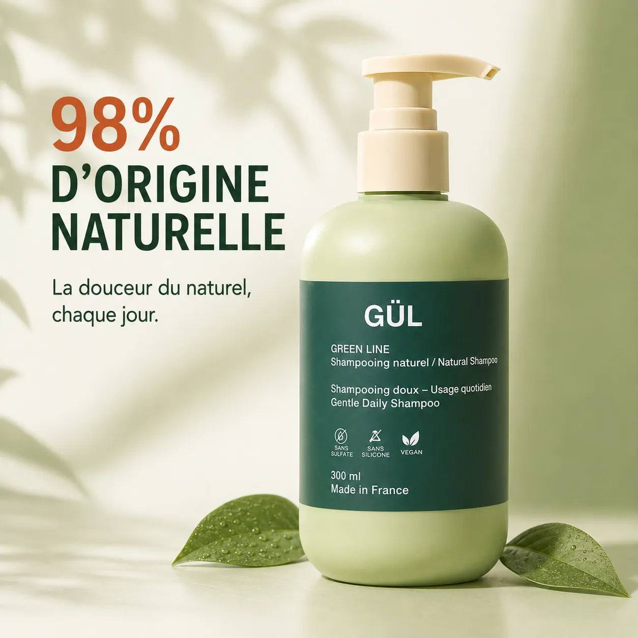 Shampooing Organic — 98% d'Origine Naturelle