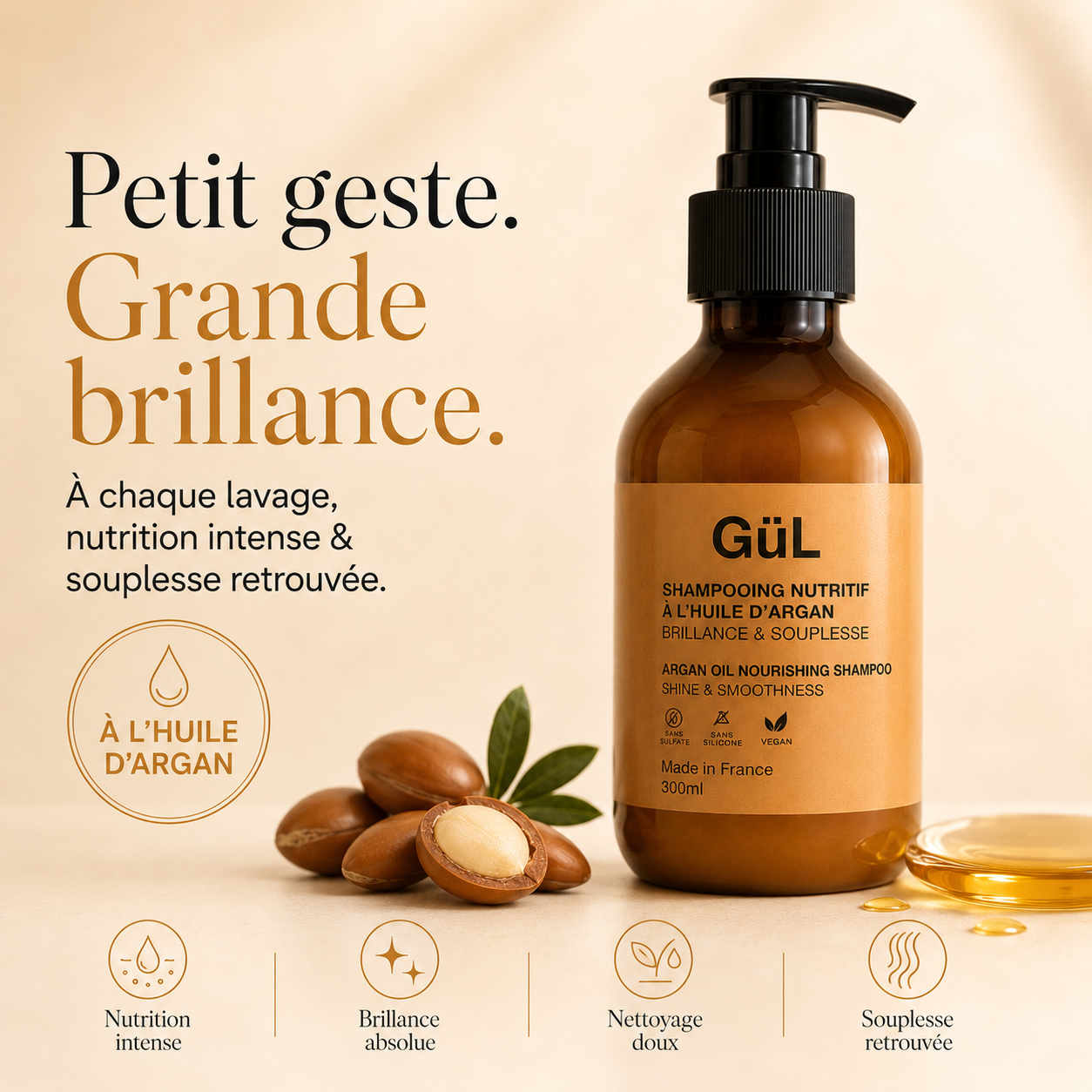 Shampooing Nourrissant à l'Huile d'Argan