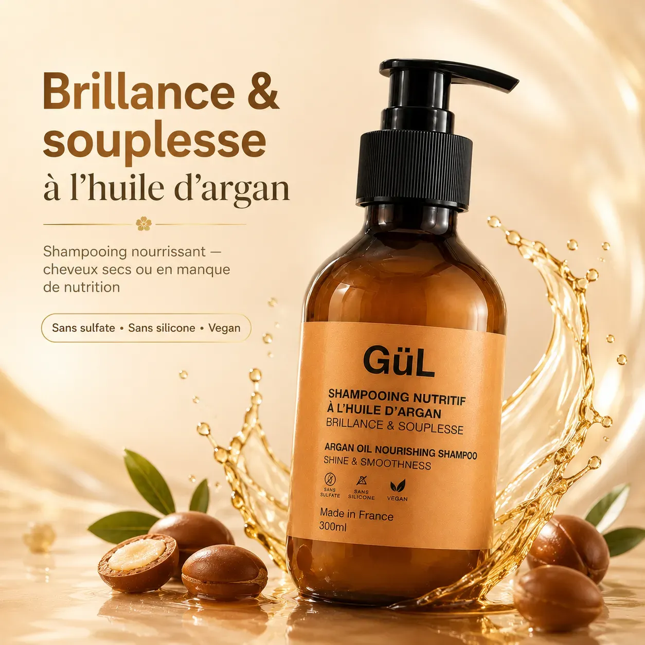 Shampooing Nourrissant à l'Huile d'Argan
